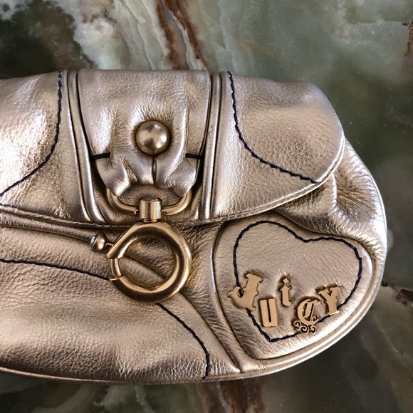 Gold juicy couture wristlet bag - Picture 2 of 5